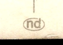 Detalj sa razglednice - logo ispod razdelne linije